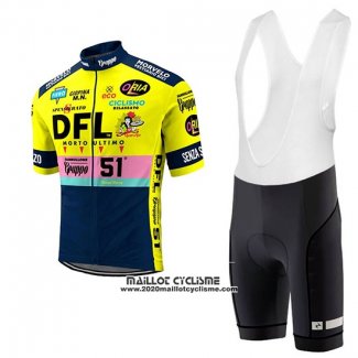 2017 Maillot Ciclismo Morvelo DFL Jaune Manches Courtes et Cuissard