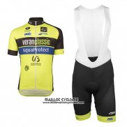 2017 Maillot Ciclismo WB Verlanclassics Aquality Project Vert et Noir Manches Courtes et Cuissard