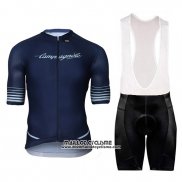 2018 Maillot Ciclismo Campagnolo Platino Fonce Bleu Manches Courtes et Cuissard