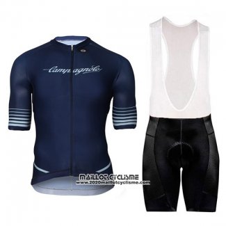 2018 Maillot Ciclismo Campagnolo Platino Fonce Bleu Manches Courtes et Cuissard