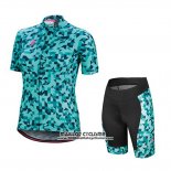 2018 Maillot Ciclismo Femme Specialized Vert Manches Courtes et Cuissard