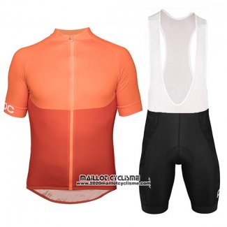 2018 Maillot Ciclismo POC Orange Manches Courtes et Cuissard