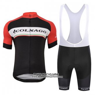 2019 Maillot Ciclismo Colnago Blanc Noir Rouge Manches Courtes et Cuissard