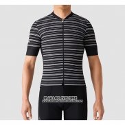 2019 Maillot Ciclismo La Passione Stripe Noir Manches Courtes et Cuissard