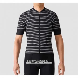 2019 Maillot Ciclismo La Passione Stripe Noir Manches Courtes et Cuissard