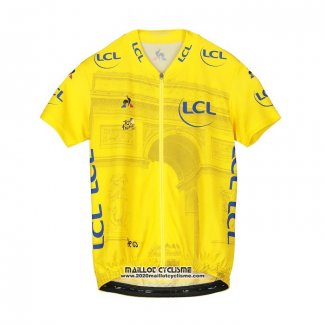 2019 Maillot Ciclismo Tour de France Jaune Manches Courtes et Cuissard(3)