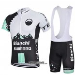 2020 Maillot Ciclismo Bianchi Shimano Negro Blanc Manches Courtes et Cuissard