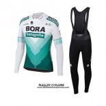 2020 Maillot Ciclismo Bora-hansgrone Vert Blanc Manches Longues et Cuissard