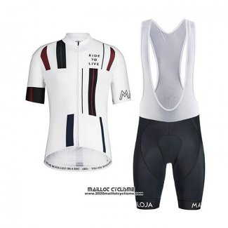 2020 Maillot Ciclismo Maloja Noir Blanc Manches Courtes et Cuissard