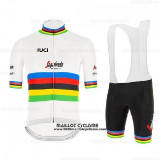 2020 Maillot Ciclismo UCI Mondo Champion Segafredo Zanetti Manches Courtes et Cuissard