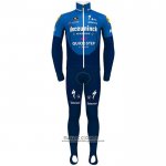 2021 Maillot Cyclisme Deceuninck Quick Step Bleu Manches Longues et Cuissard