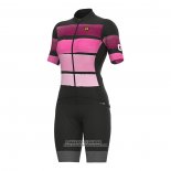 2022 Maillot Cyclisme Femme ALE Noir Rose Manches Courtes et Cuissard