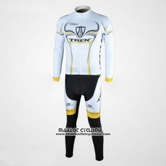 2009 Maillot Ciclismo Trek Noir et Blanc Manches Longues et Cuissard