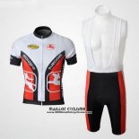 2010 Maillot Ciclismo Giordana Blanc et Noir Manches Courtes et Cuissard