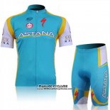 2011 Maillot Ciclismo Astana Azur Manches Courtes et Cuissard