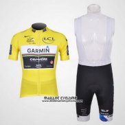 2011 Maillot Ciclismo Garmin Lider Jaune Manches Courtes et Cuissard