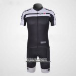 2011 Maillot Ciclismo Giordana Blanc et Noir Manches Courtes et Cuissard