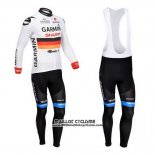 2013 Maillot Ciclismo Garmin Sharp Champion Allemagne Manches Longues et Cuissard