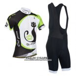 2014 Maillot Ciclismo Monton Vert et Blanc Manches Courtes et Cuissard