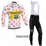 2014 Maillot Ciclismo Saxobank Lider Blanc et Rouge Manches Longues et Cuissard