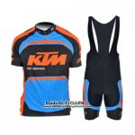 2015 Maillot Ciclismo KTM Bleu et Orange Manches Courtes et Cuissard