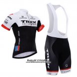 2015 Maillot Ciclismo Trek Factory Racing Factory Racing Blanc et Noir Manches Courtes et Cuissard