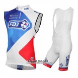 2016 Gilet Coupe-vent FDJ Rouge et Blanc