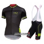 2016 Maillot Ciclismo Castelli Noir et Vert Manches Courtes et Cuissard