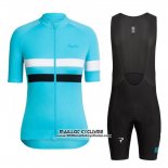 2016 Maillot Ciclismo Femme Sky Bleu et Blanc Manches Courtes et Cuissard