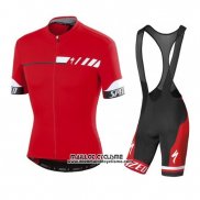 2016 Maillot Ciclismo Specialized Profond Rouge Manches Courtes et Cuissard