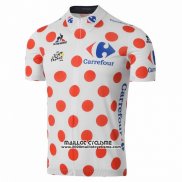 2016 Maillot Ciclismo Tour de France Blanc et Rouge Manches Courtes et Cuissard