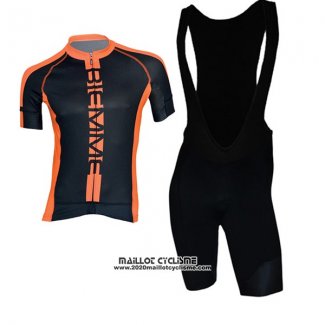 2017 Maillot Ciclismo Biemme Poison Orange Manches Courtes et Cuissard