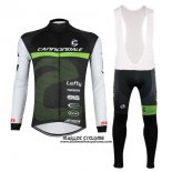 2017 Maillot Ciclismo Cannondale Noir et Blanc Manches Longues et Cuissard