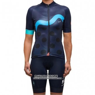 2017 Maillot Ciclismo Femme MAAP Profond Bleu Manches Courtes et Cuissard