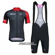 2017 Maillot Ciclismo GCN Noir et Rouge Manches Courtes et Cuissard