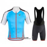 2017 Maillot Ciclismo Giordana Sahara Blanc et Azur Manches Courtes et Cuissard