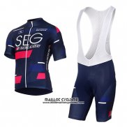 2017 Maillot Ciclismo SEG Racing Academy Bleu et Rouge Manches Courtes et Cuissard