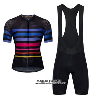 2017 Maillot Ciclismo Ykywbike Aa09 Adh09 Noir et Bleu Manches Courtes et Cuissard