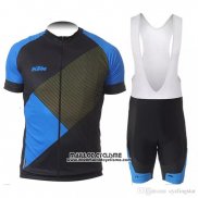 2018 Maillot Ciclismo KTM Noir Bleu Manches Courtes et Cuissard