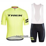 2018 Maillot Ciclismo Trek Lumiere Jaune Manches Courtes et Cuissard