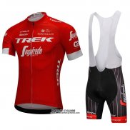 2018 Maillot Ciclismo Trek Segafredo Rouge Manches Courtes et Cuissard