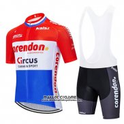 2019 Maillot Ciclismo Corendon Circus Rouge Blanc Bleu Manches Courtes et Cuissard