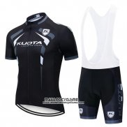 2019 Maillot Ciclismo Kuota Noir Blanc Manches Courtes et Cuissard