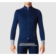 2019 Maillot Ciclismo La Passione Bleu Gris Manches Longues et Cuissard