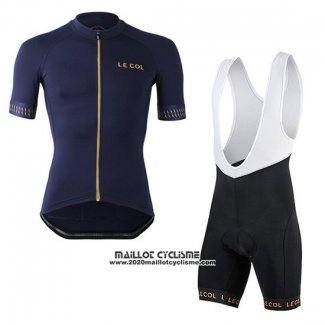 2019 Maillot Ciclismo Lecol Bleu Manches Courtes et Cuissard