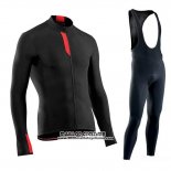 2019 Maillot Ciclismo Northwave Negro Rouge Manches Longues et Cuissard