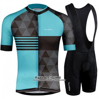 2019 Maillot Ciclismo Runchita Azur Gris Manches Courtes et Cuissard