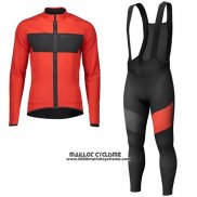 2019 Maillot Ciclismo Scott RC Ff Rouge Noir Manches Longues et Cuissard