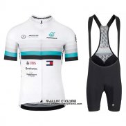 2020 Maillot Ciclismo Assos Blanc Bleu Noir Manches Courtes et Cuissard