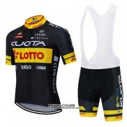 2020 Maillot Ciclismo Kuota Noir Jaune Manches Courtes et Cuissard